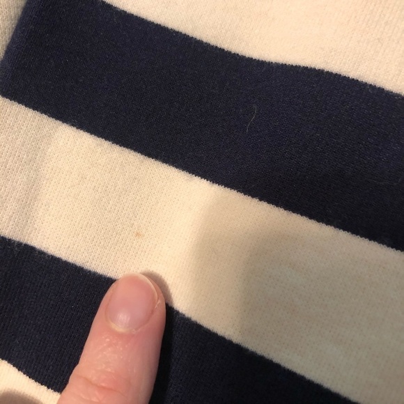 Tory Burch Augusta Fitted Striped Dress Nautical Size Small - Picture 14 of 14